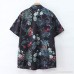 Fashion Print T Shirt Donci Fashion Lapel Button Casual Travel Tops Cool Breathable Summer Preferred Men's Tees Black B07NT1G19J
